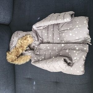 Puffy gray with silver stars jacket